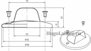 Подающая, направленная форсунка AllFit (Hugo Lahme), 70 мм, НР 1 1/2"